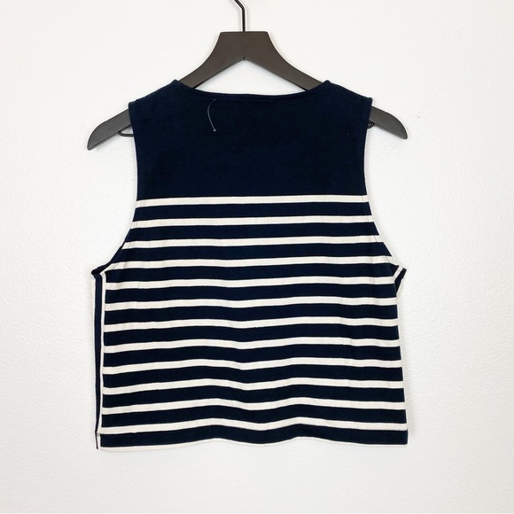 Rag & Bone Bardot Nautical Navy Striped Tank Top - Picture 7 of 9